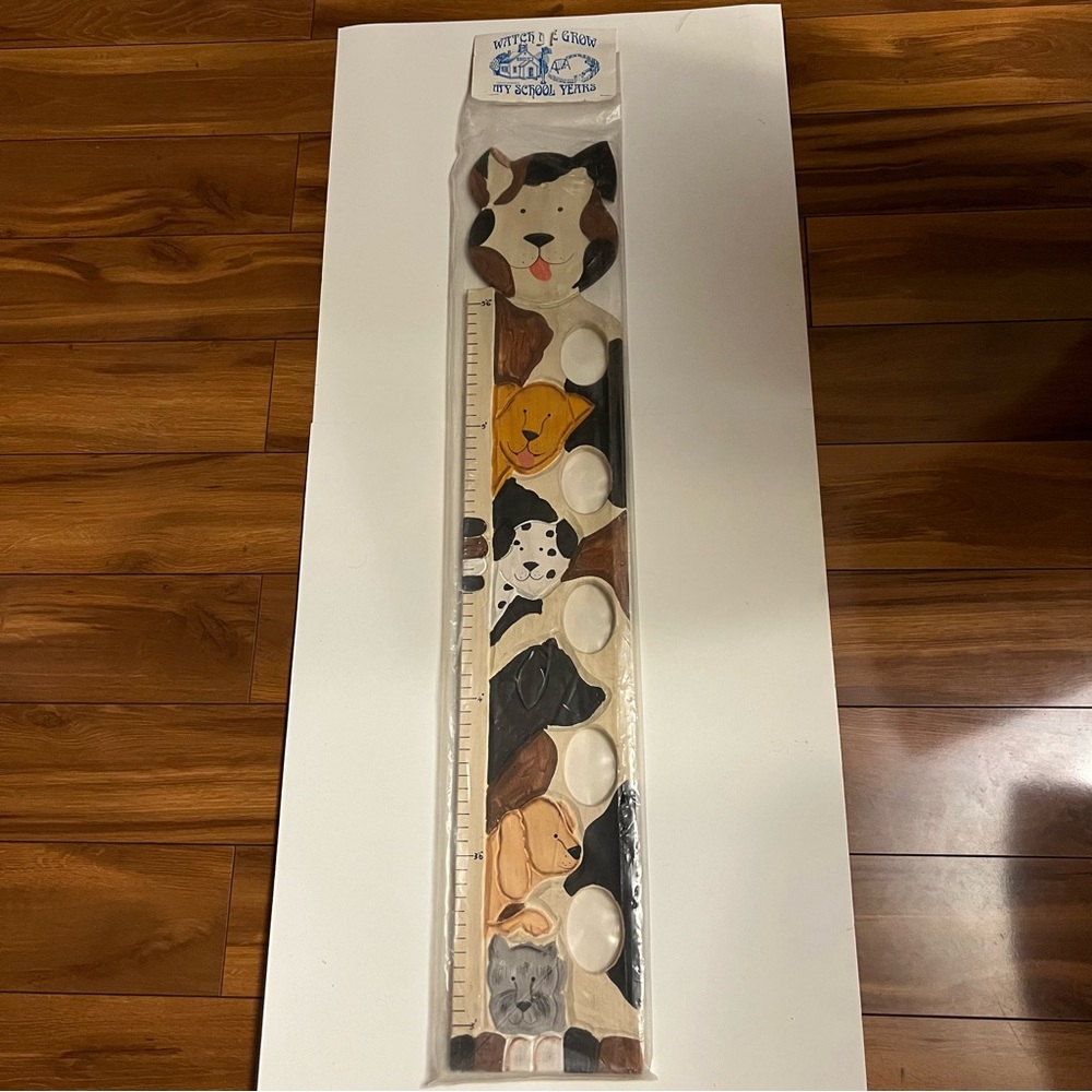 New Vintage Creatively Yours wooden measurement chart with animal design